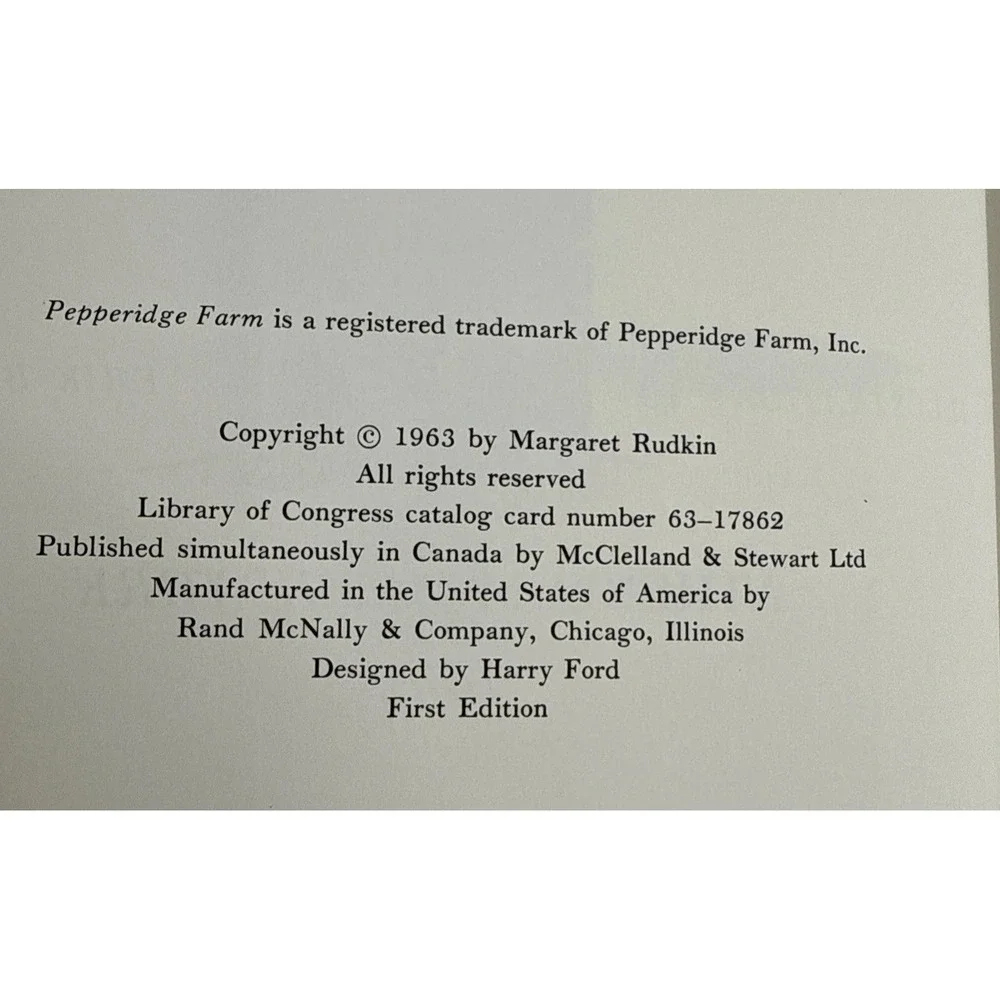 Vtg Margaret Rudkin Pepperidge Farm Cookbook First Edition 1963 Hardcover